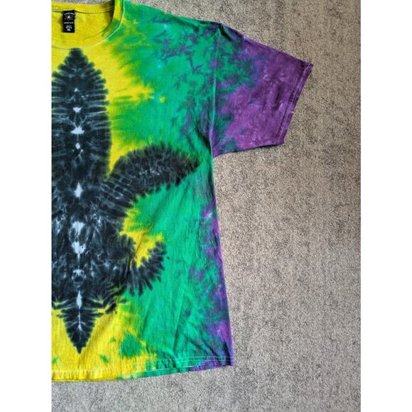 Tie Dye T-Shirt By Jammin Dyes, Fleur De Lis, NOLA, Deadhead - XL Made in USA - Picture 5 of 13